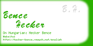 bence hecker business card